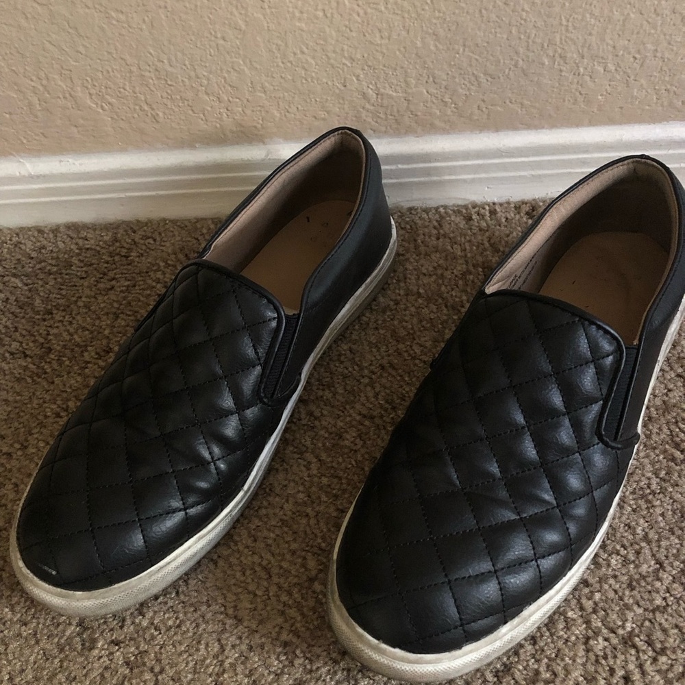 Slip on black sneakers!
